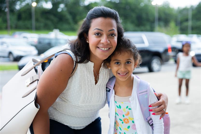 Kindergarten students start their school year